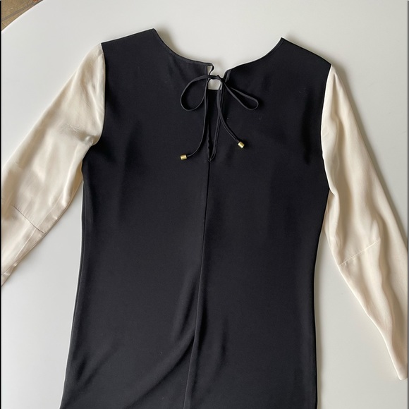 CLUB MONACO. BLACK/CREAM DRESS. SIZE 0 - Picture 5 of 6